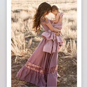 NEW Joyfolie Coral Dress Orchid Lace Maxi WOMEN XXL PRAIRIE ROMANTIC FEMININE